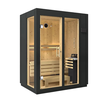 Kohler C1 Traditional Indoor Sauna With Floor Angled View