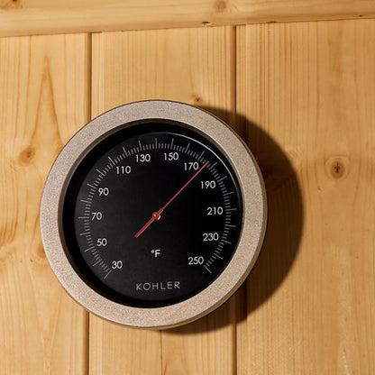 Kohler C2 3 Person Indoor Traditional Sauna-Thermometer