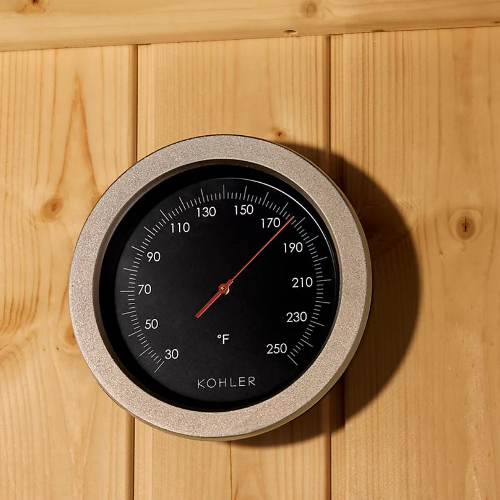 Kohler C2 6 Person Outdoor Traditional Sauna-thermometer