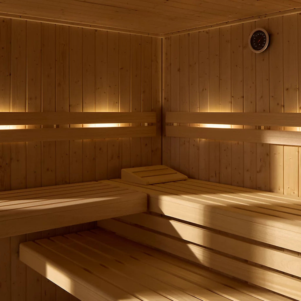 Kohler C1 5 person indoor sauna with floor-inside seating