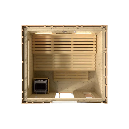 Kohler C1 Outdoor Traditional Sauna-open top view