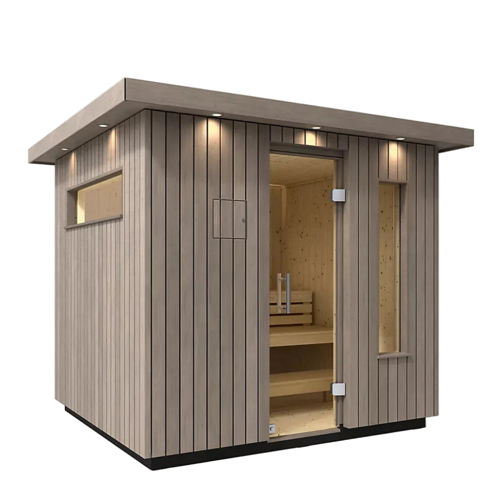 Kohler C2 5 Person Outdoor Traditional Sauna-angled view