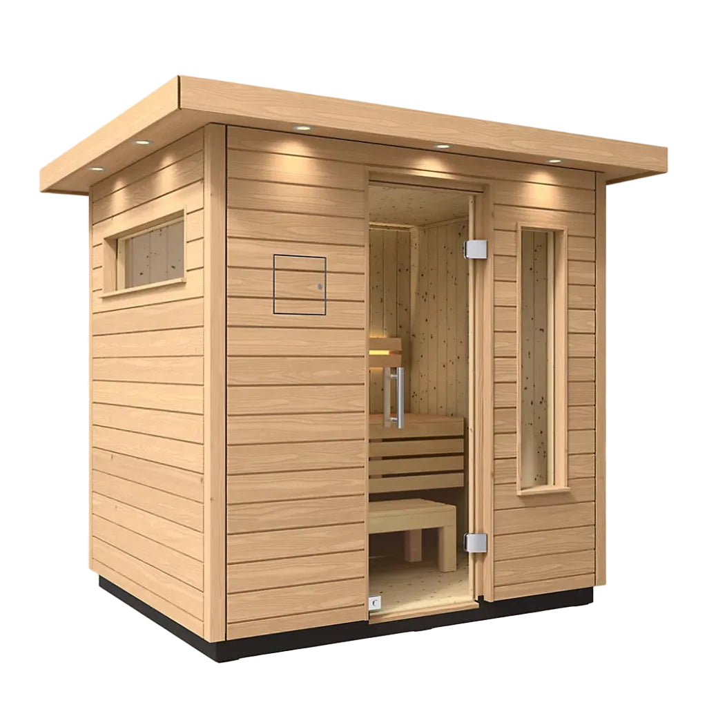 Kohler C2 Outdoor Traditional Sauna Angled View