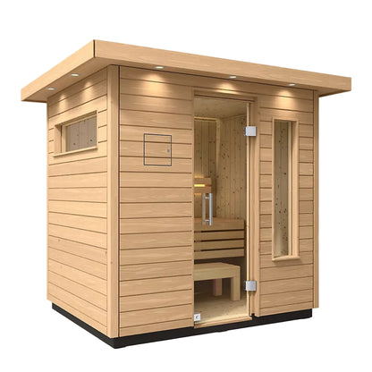 Kohler C2 Outdoor Traditional Sauna Angled View