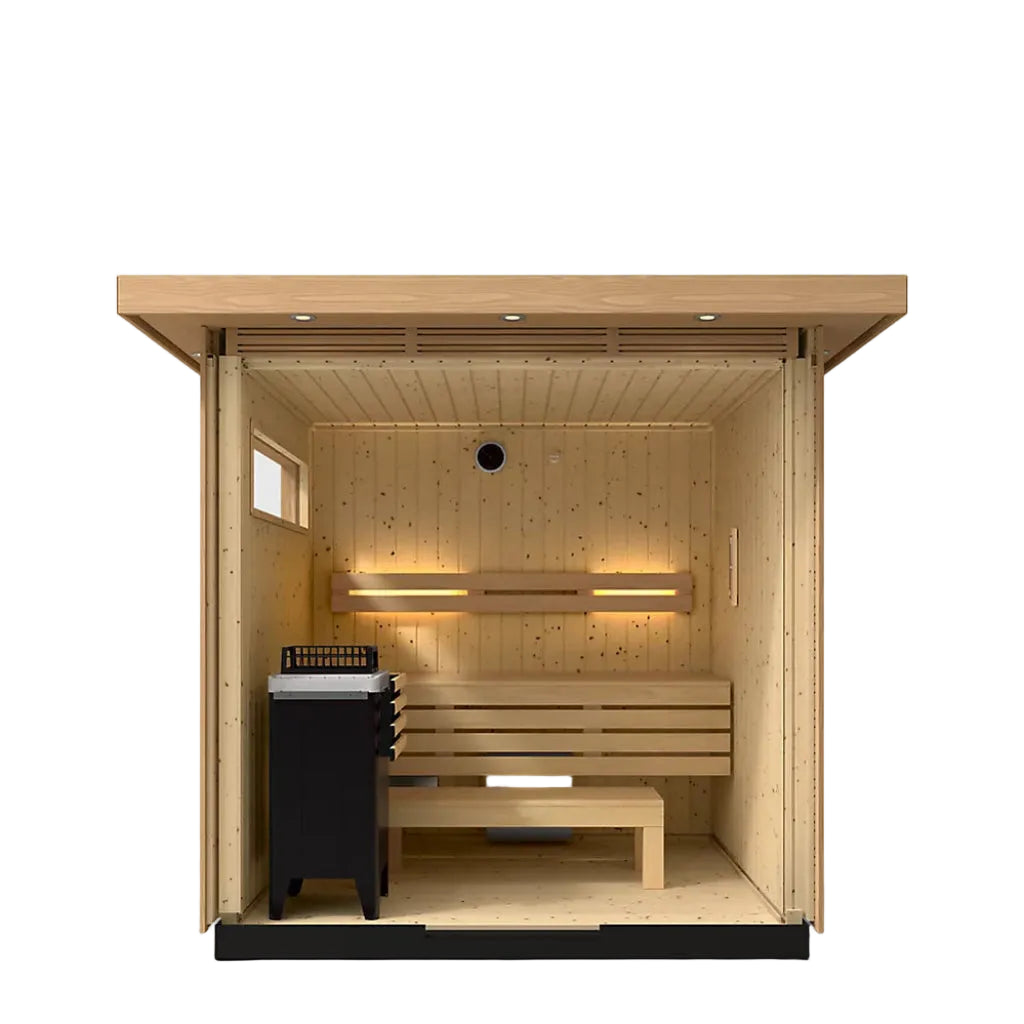 Kohler C2 Outdoor Traditional Sauna open front view