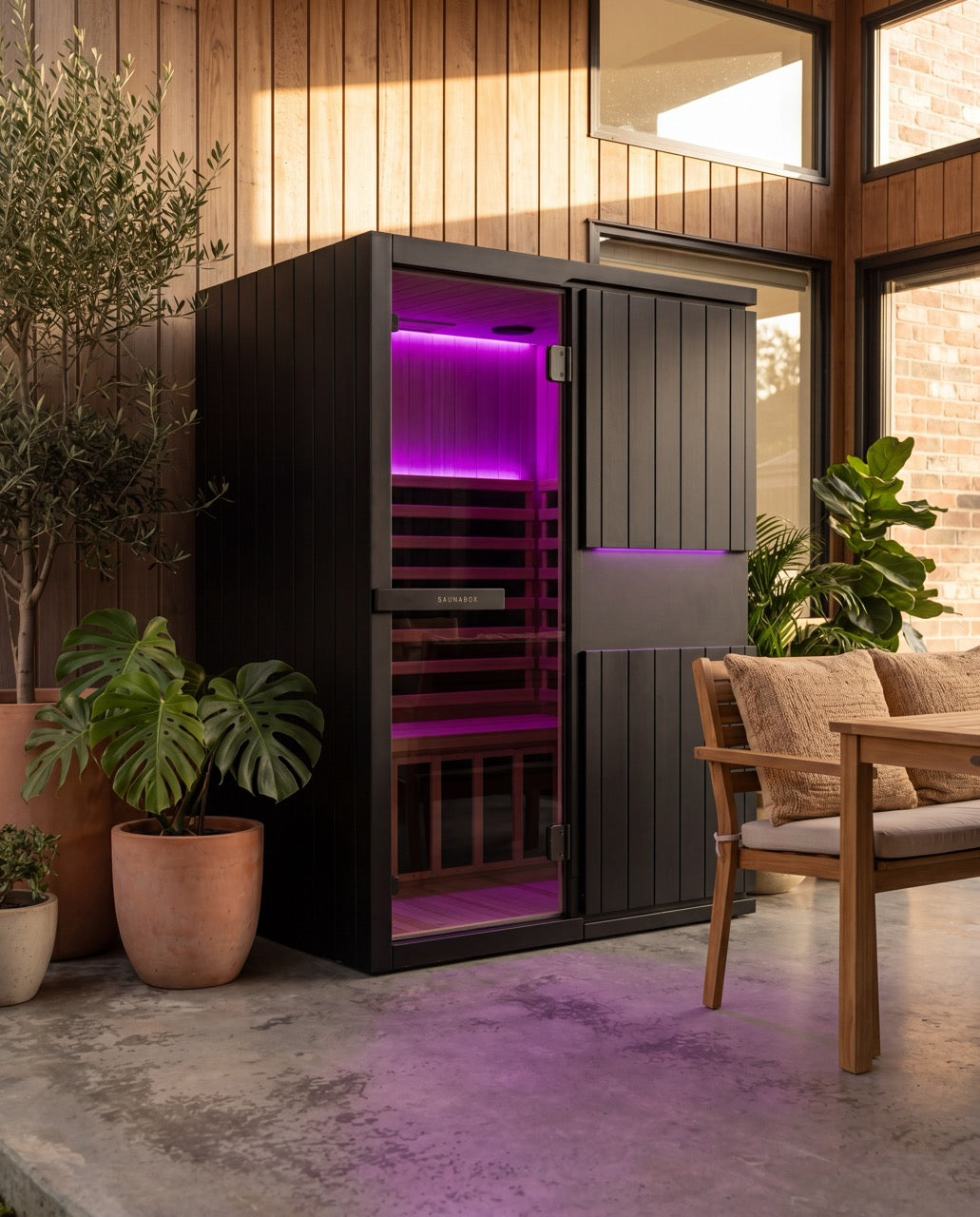 SaunaBox® Solara 2-Person: Full Spectrum Infrared Sauna