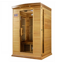 Load image into Gallery viewer, Maxxus Saunas 2 Person Low EMF FAR Infrared Canadian Red Cedar Sauna MX-K206-01 CED