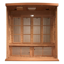 Load image into Gallery viewer, Maxxus 4 Person Near Zero EMF FAR Infrared Canadian Red Cedar Sauna MX-K406-01-ZF CED, Montilemar Edition Inside