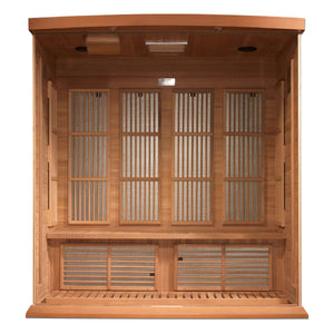 Maxxus 4 Person Near Zero EMF FAR Infrared Canadian Red Cedar Sauna MX-K406-01-ZF CED, Montilemar Edition Inside