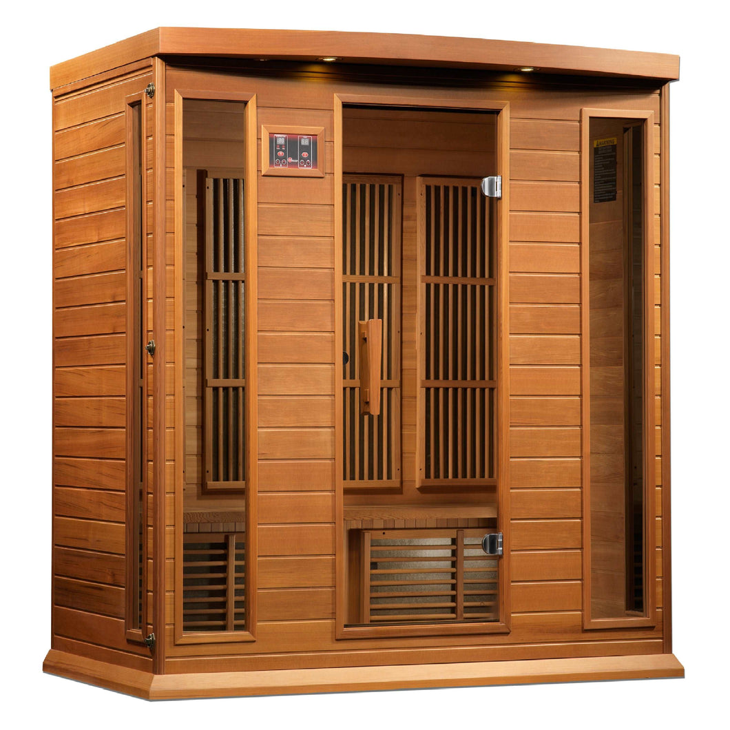 Maxxus 4 Person Near Zero EMF FAR Infrared Canadian Red Cedar Sauna MX-K406-01-ZF CED, Montilemar Edition