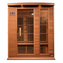 Load image into Gallery viewer, Maxxus 3 Person Near Zero EMF FAR Infrared Canadian Red Cedar Sauna MX-K306-01 ZF CED, Avignon Edition