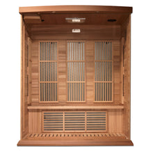 Load image into Gallery viewer, Maxxus 3 Person Near Zero EMF FAR Infrared Canadian Red Cedar Sauna MX-K306-01 ZF CED, Avignon Edition