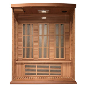 Maxxus 3 Person Near Zero EMF FAR Infrared Canadian Red Cedar Sauna MX-K306-01 ZF CED, Avignon Edition