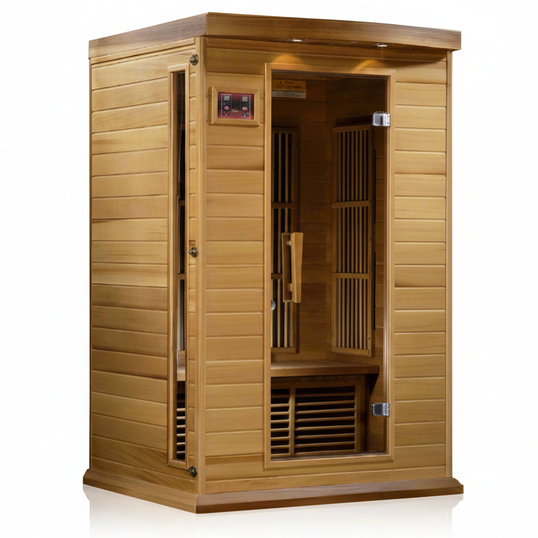 Maxxus Saunas 2 Person Low EMF FAR Infrared Canadian Red Cedar Sauna MX-K206-01 CED