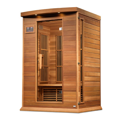 Maxxus 2 Person Near Zero EMF FAR Infrared Sauna MX-K206-01-ZF CED, Right Side View on white background