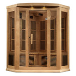 Maxxus 3 Person Corner Near Zero EMF FAR Infrared Sauna MX-K356-01-ZF