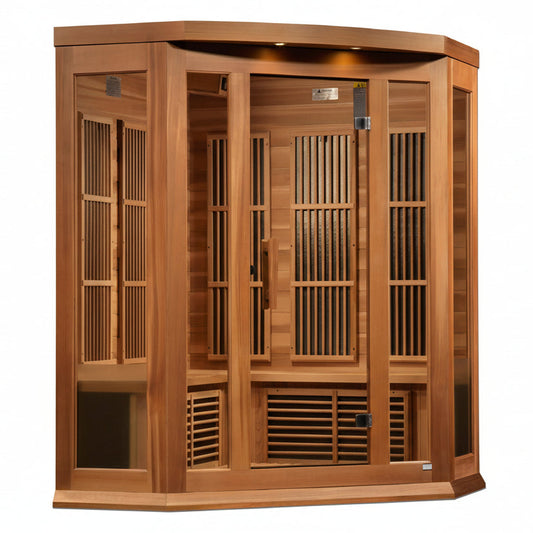 Maxxus 3 Person Corner Near Zero EMF Far Infrared Sauna MX-K356-01-ZF CED