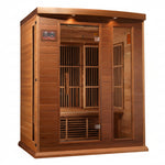 Maxxus Saunas 3 Person Low EMF FAR Infrared Canadian Red Cedar Sauna MX-K306-01 CED