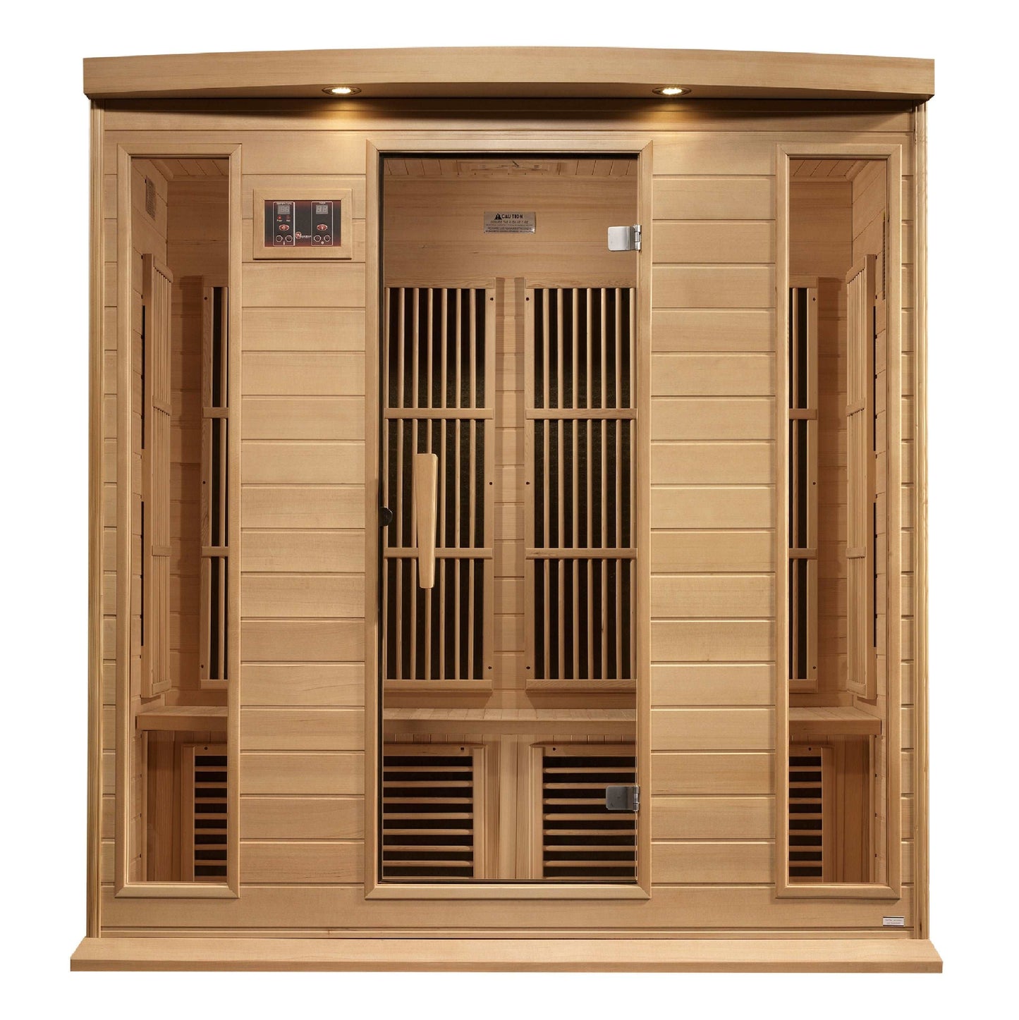Maxxus 4 Person Near Zero EMF FAR Infrared Sauna MX-K406-01-ZF Indoor Sauna, Front View