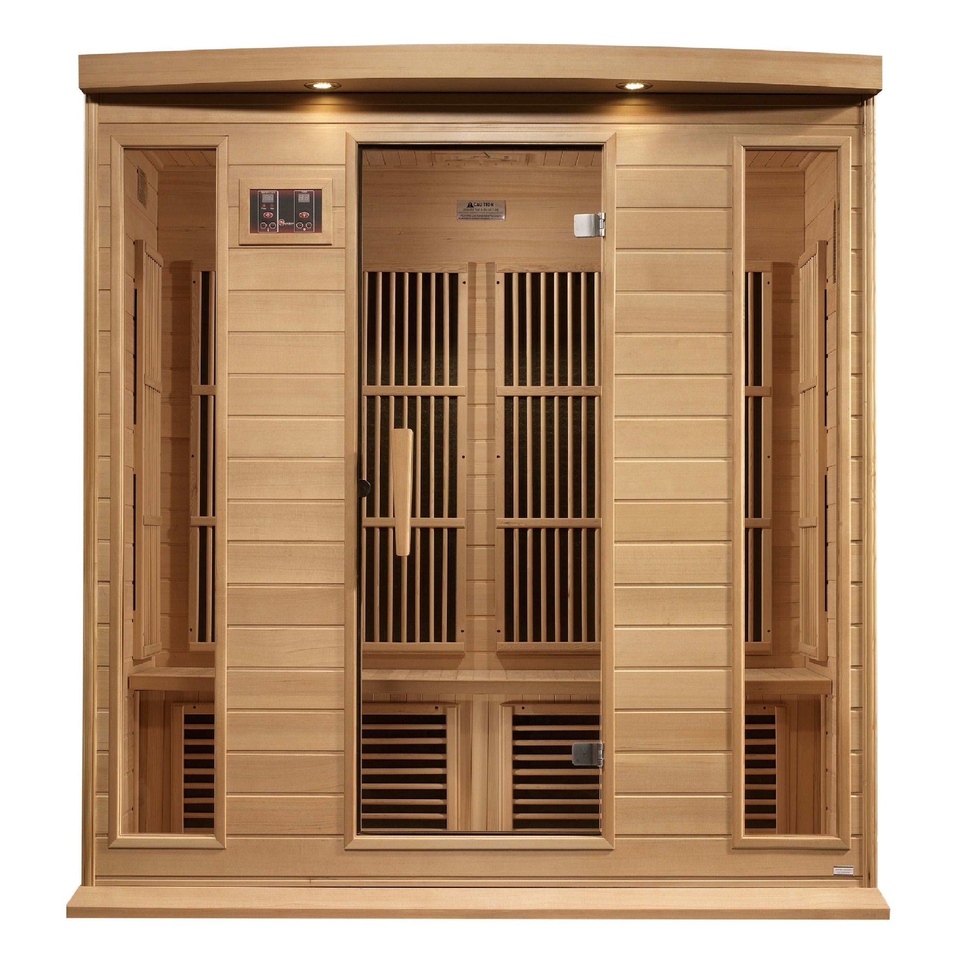 Maxxus 4 Person Near Zero EMF FAR Infrared Sauna MX-K406-01-ZF Indoor Sauna, Front View