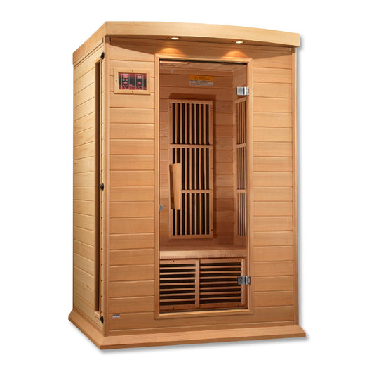 Maxxus Saunas 2 Person Low EMF FAR Infrared Sauna MX-K206-01 on white background