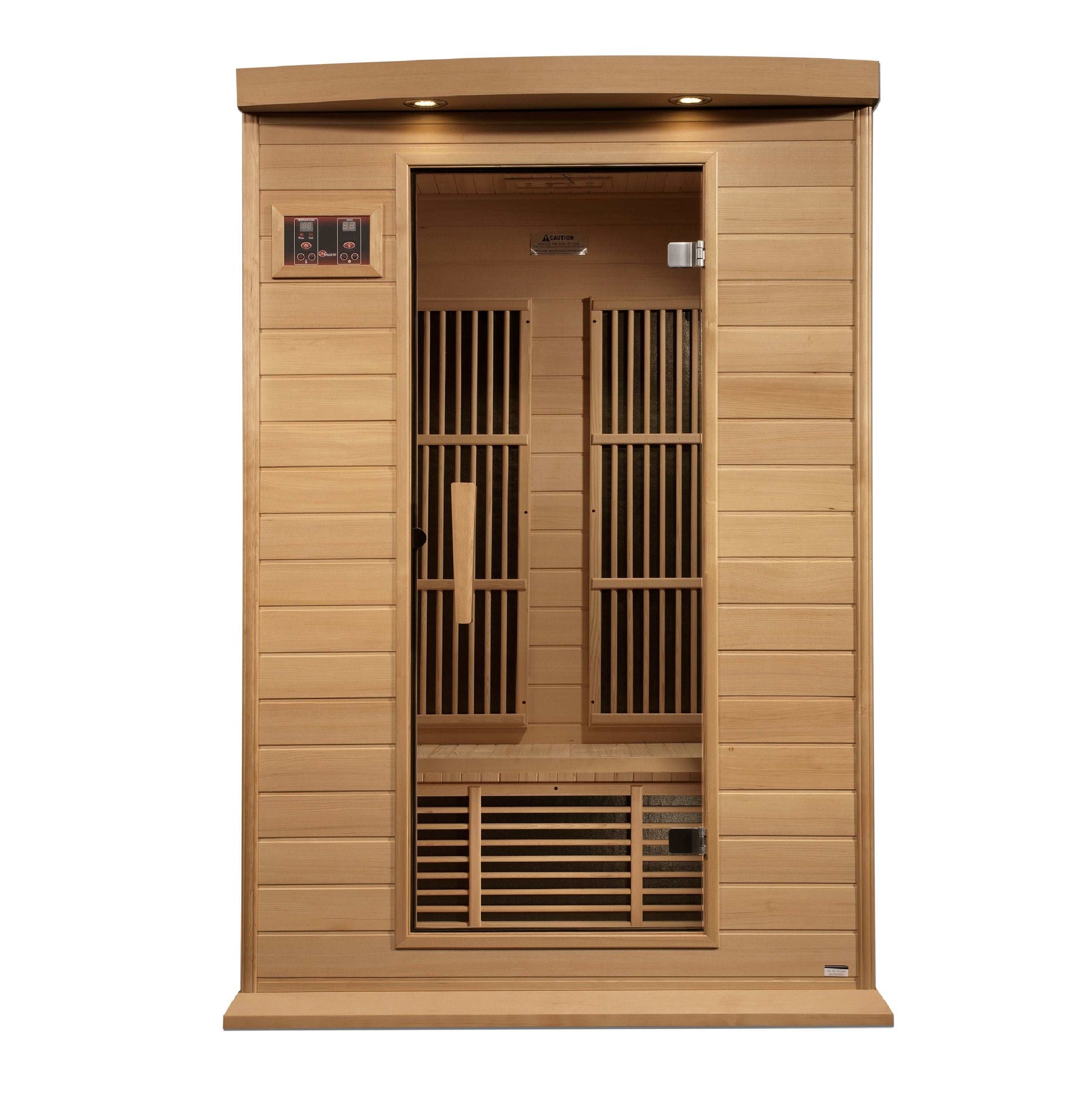 Maxxus 2 Person Near Zero EMF FAR Infrared Sauna MX-K206-01-ZF Front View on white background