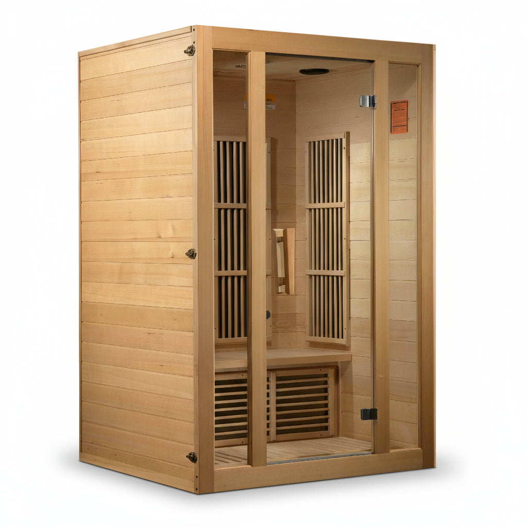 Maxxus "Seattle" Elite 2 Person Near Zero EMF Far Infrared Sauna MX-J206-01-ZF Front View