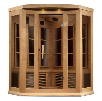 Maxxus 3 Person Corner Near Zero EMF FAR Infrared Sauna MX-K356-01-ZF