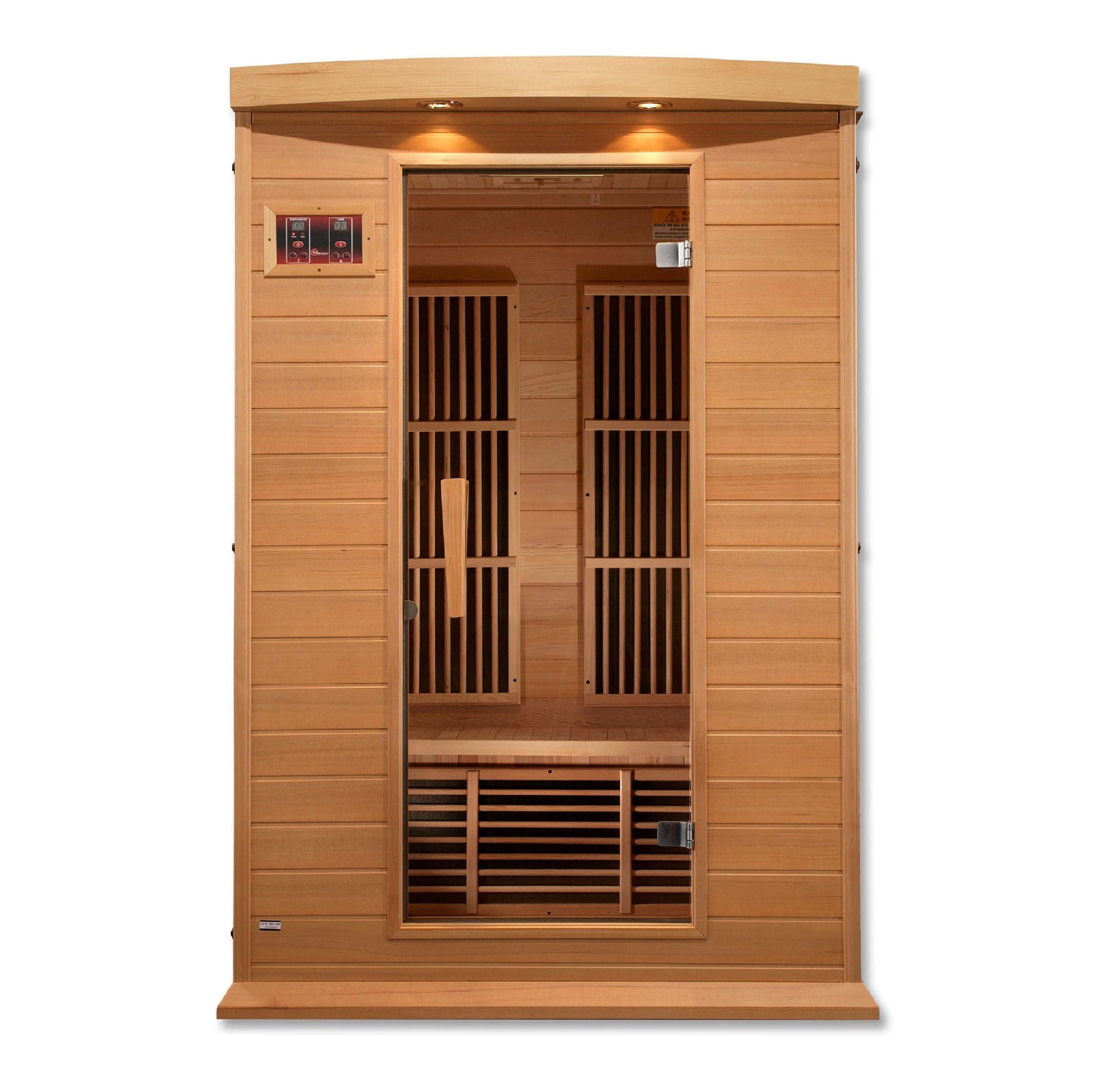 Maxxus 2 Person Low EMF FAR Infrared Sauna MX-K206-01 Front View on white background