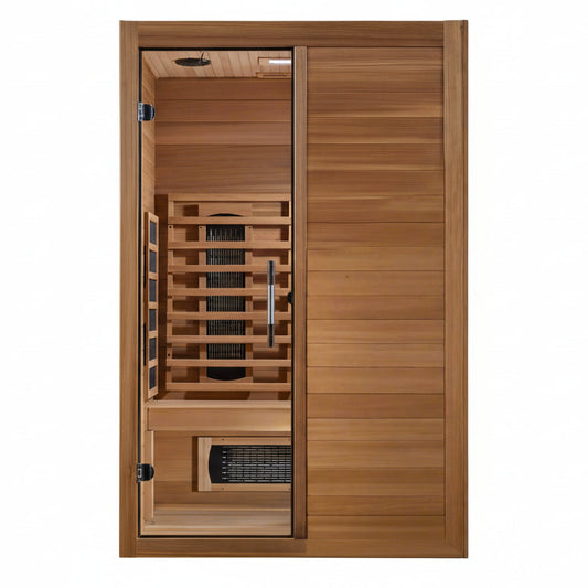 Maxxus S Line 2 Person Full Spectrum Infrared Sauna on white background