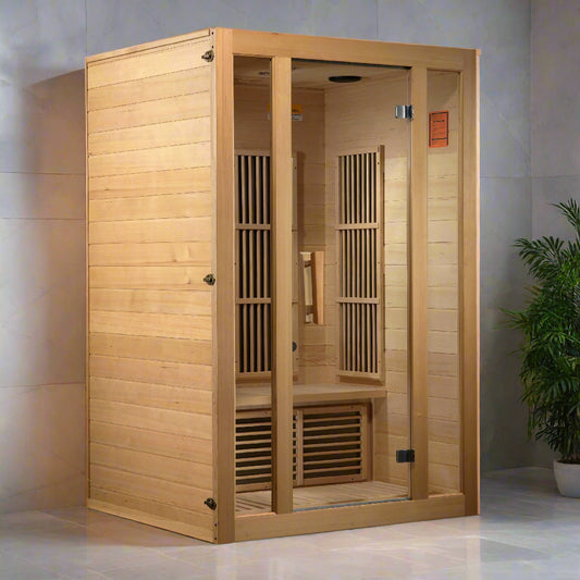 Maxxus "Seattle" Elite 2 Person Near Zero EMF Far Infrared Sauna MX-J206-01-ZF Front View