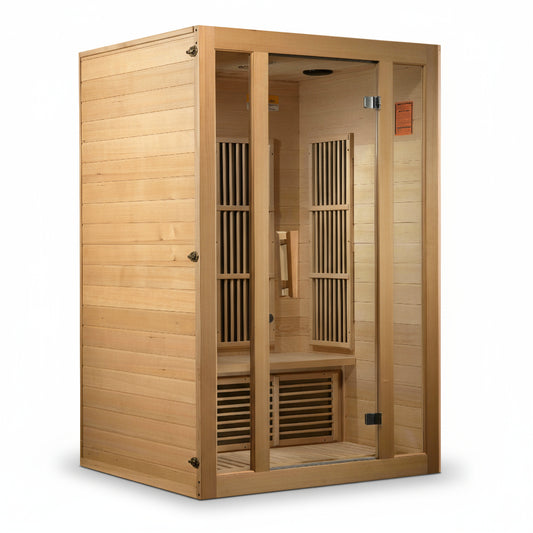 Maxxus "Seattle" Elite 2 Person Near Zero EMF Far Infrared Sauna MX-J206-01-ZF Front View
