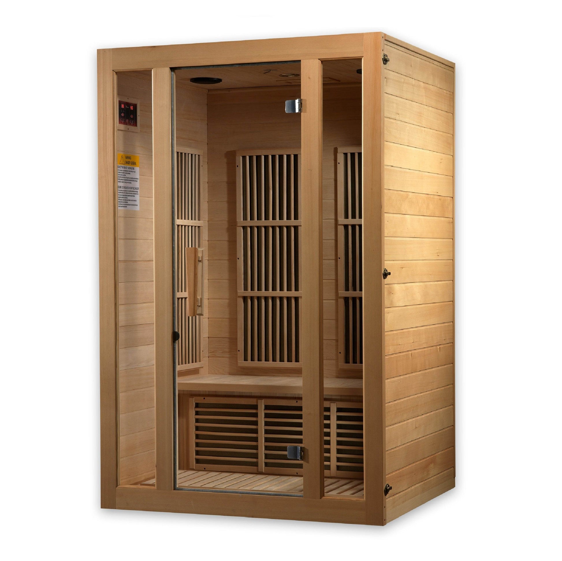 Maxxus "Seattle" Elite 2 Person Near Zero EMF Far Infrared Sauna MX-J206-01-ZF Front View 3