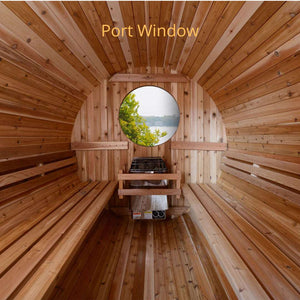 Almost Heaven Princeton 6 Person Barrel Sauna With Round Window