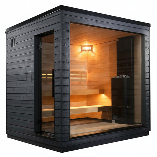 SaunaLife G6 Outdoor Traditional Sauna on white background