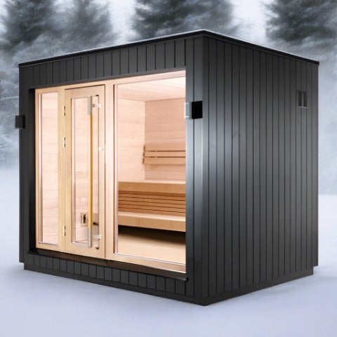 SaunaLife G7 Outdoor Traditional Sauna In Snow