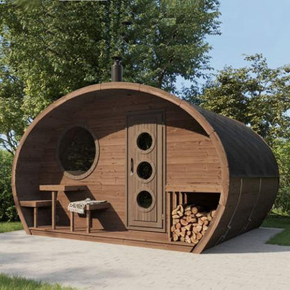 SaunaLife G11 8 Person Outdoor Sauna Exterior Second View