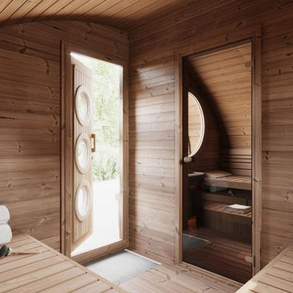 SaunaLife G11 8 Person Outdoor Sauna Interior