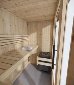 SaunaLife X6 3 Person Indoor Traditional Sauna Interior