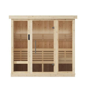 SaunaLife Model X7 6 Person Indoor Traditional Sauna Exterior 3
