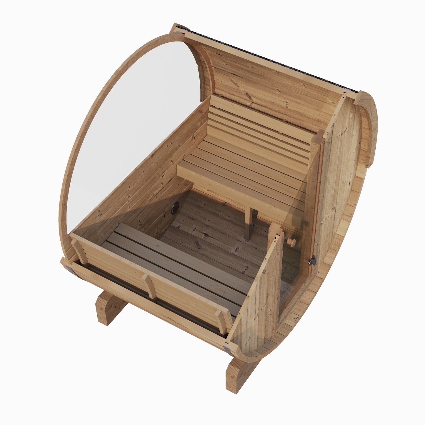 SaunaLife E6W 2 Person Barrel Sauna Top View