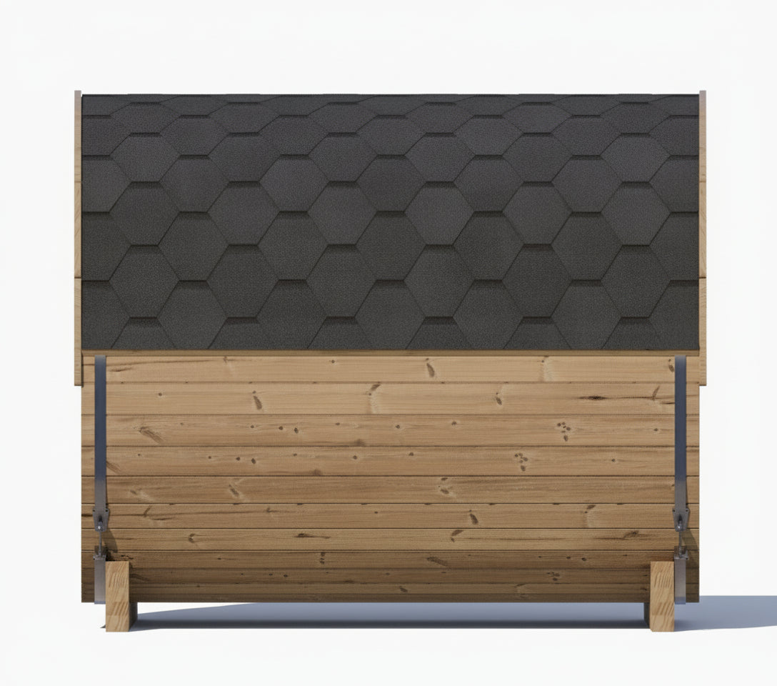 SaunaLife E8 6 Person Barrel Sauna Side View