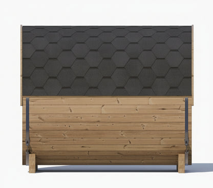 SaunaLife E8 6 Person Barrel Sauna Side View