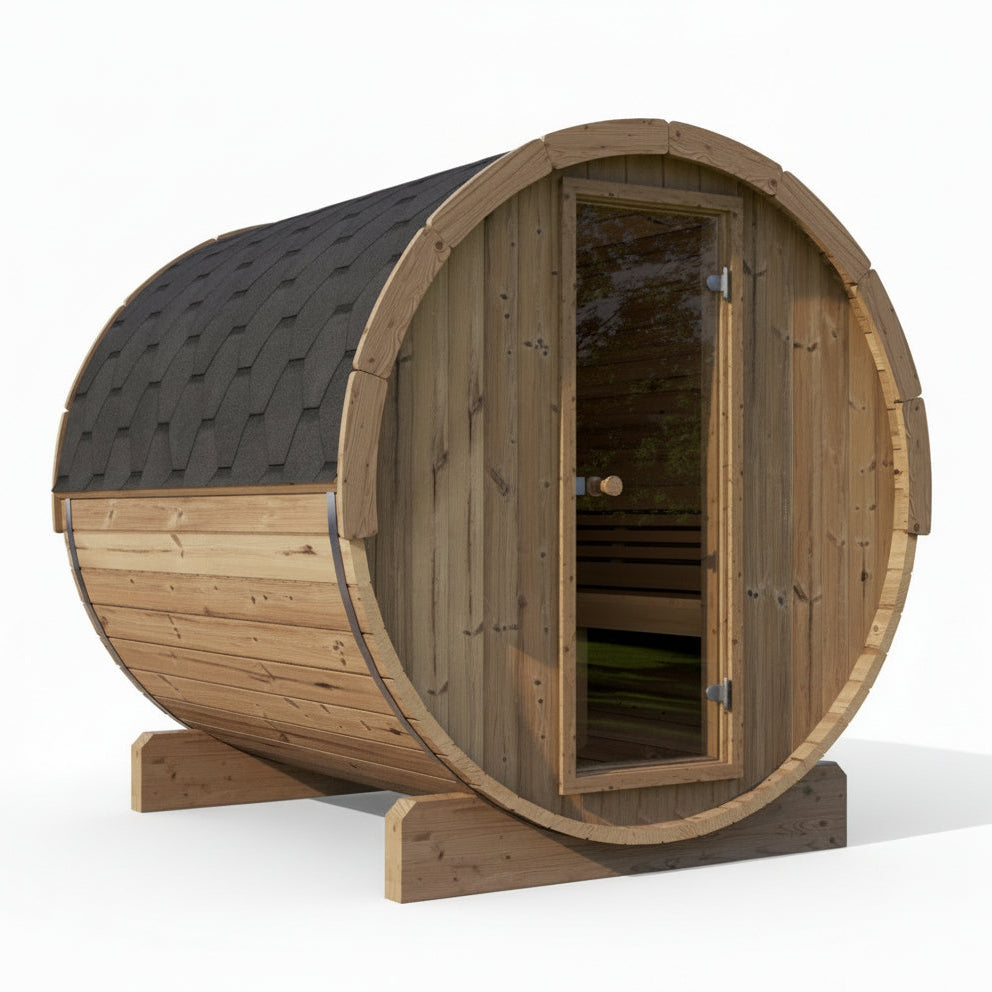 SaunaLife E8 6 Person Barrel Sauna