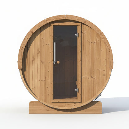 SaunaLife E8 6 Person Barrel Sauna Front View