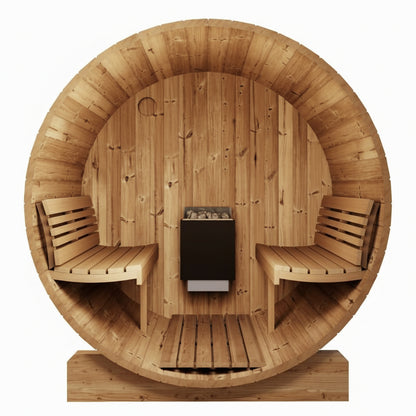 SaunaLife E8 6 Person Barrel Sauna Interior