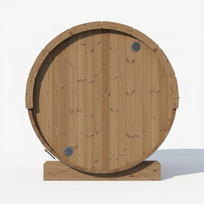 SaunaLife E8 6 Person Barrel Sauna Rear View
