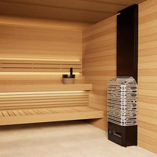 Load image into Gallery viewer, Saunum Electric Sauna Heater in Sauna - Side Shot