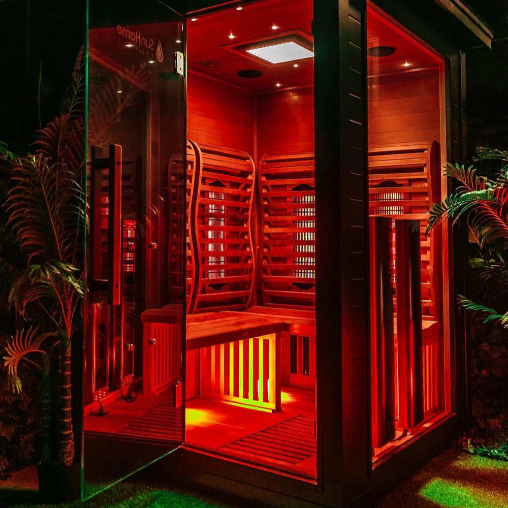 Sun Home Luminar 2 Person Outdoor Infrared Sauna – Sun Valley Saunas