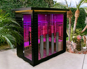 Sun Home Saunas Luminar 5 Person Outdoor Infrared Sauna Interior 4